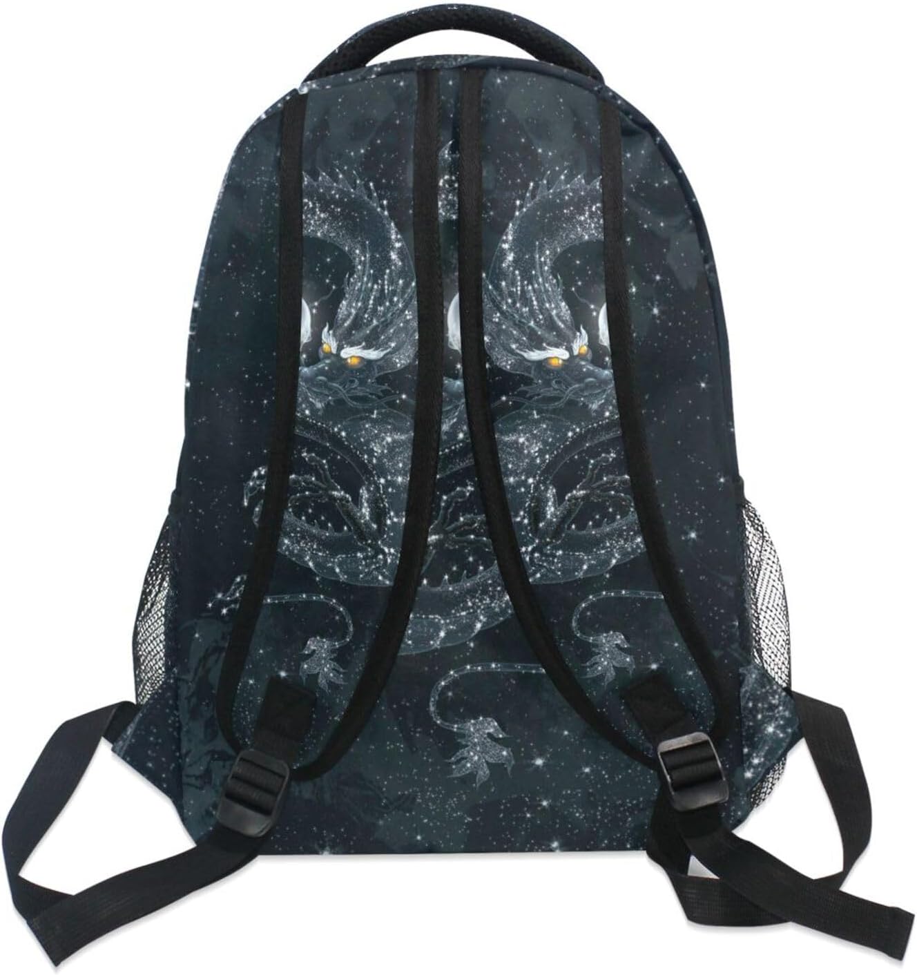 Magic Dark Dragon Galaxy Space Black Backpack Bookbag Daypack Travel School Bag - Image 5