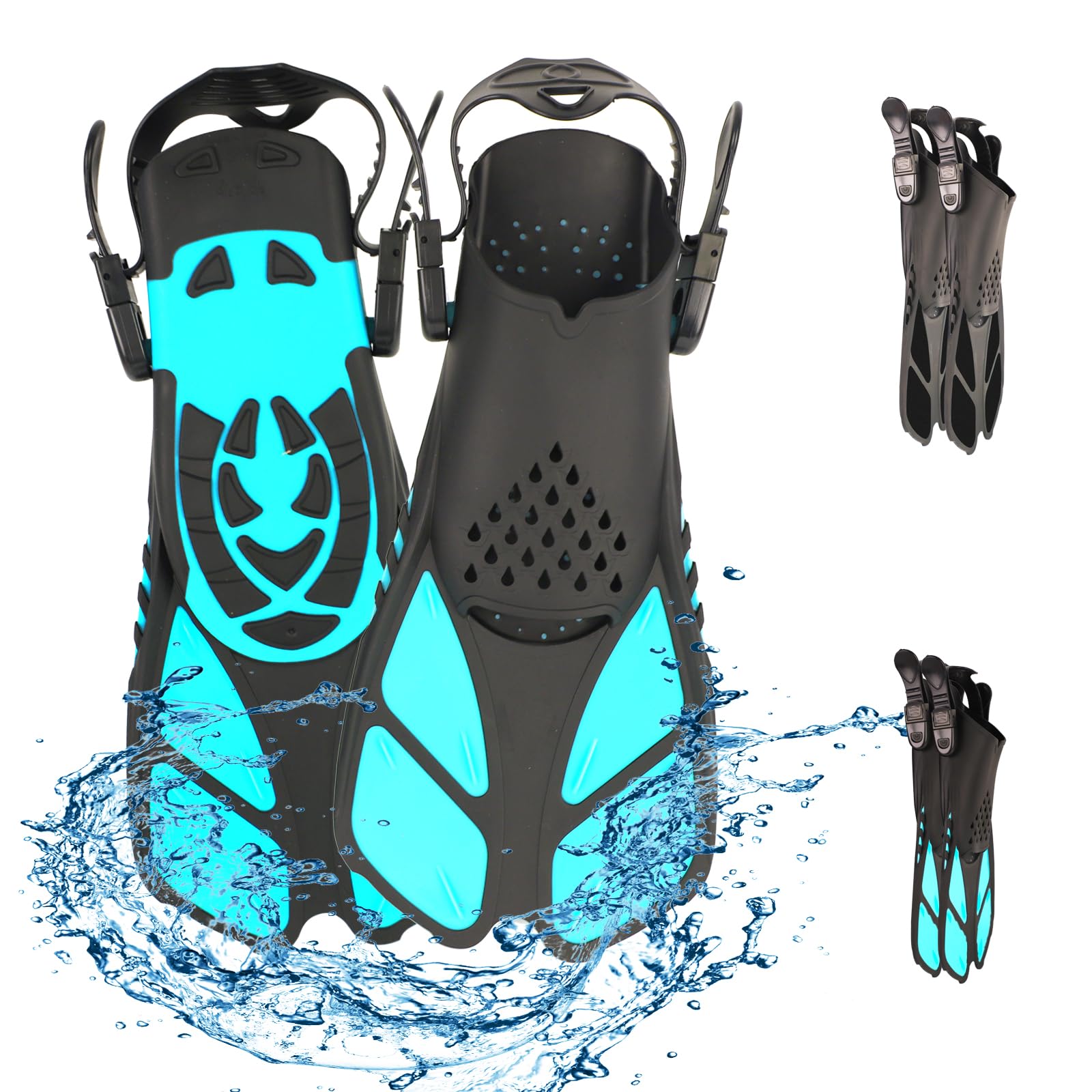 Gohytal Schwimmflossen, Verstellbare Kurzflossen in Reisegrö