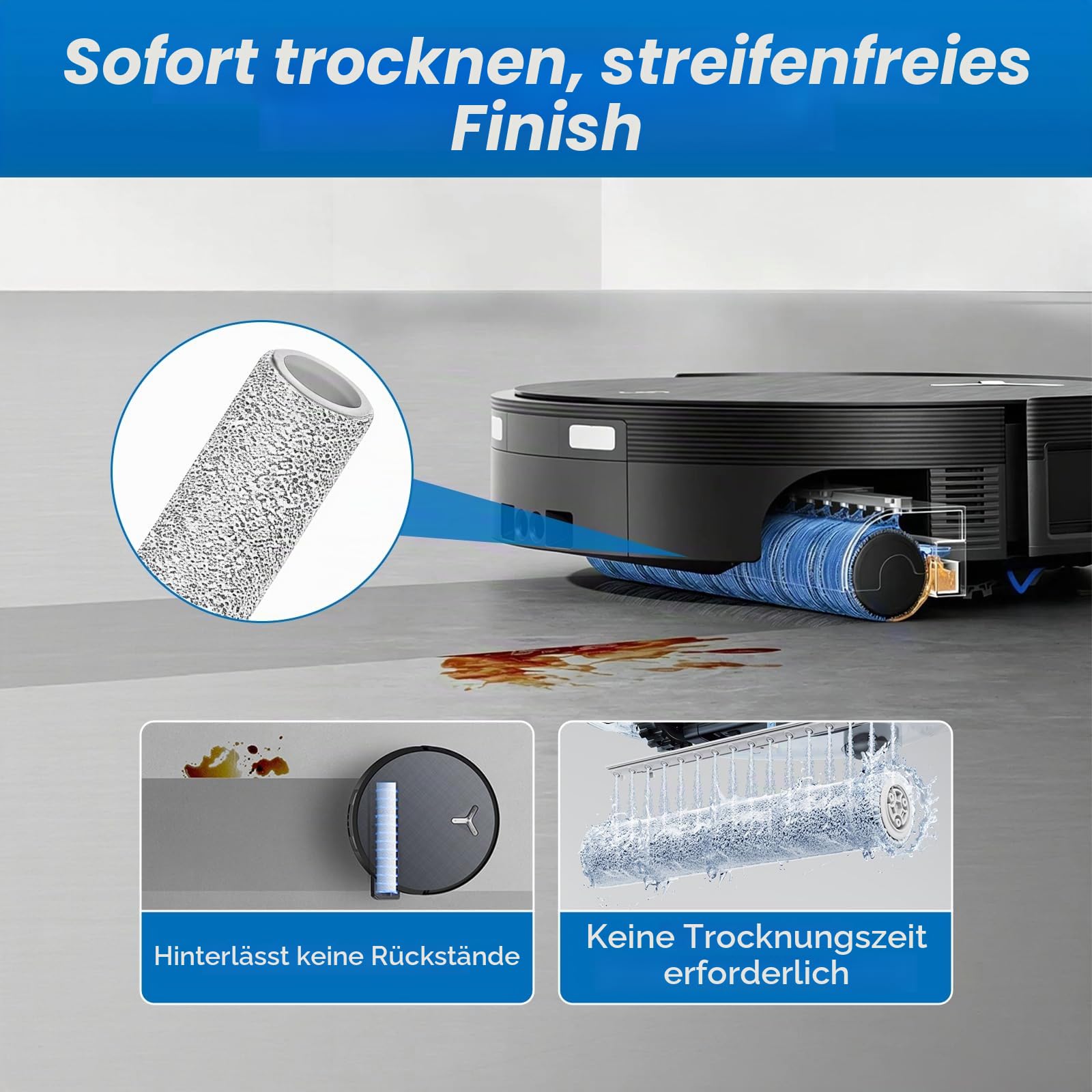 X12 OmniCyclone Zubehör für ECOVACS DEEBOT X12 OmniCyclone/X12/T90 Pro Omni | 20-Teiliges X12 Pro Omni Saugroboter Ersatzteile:2 Hauptbürsten,6 Seitenbürsten,6 Filter,4 Wischwalzen