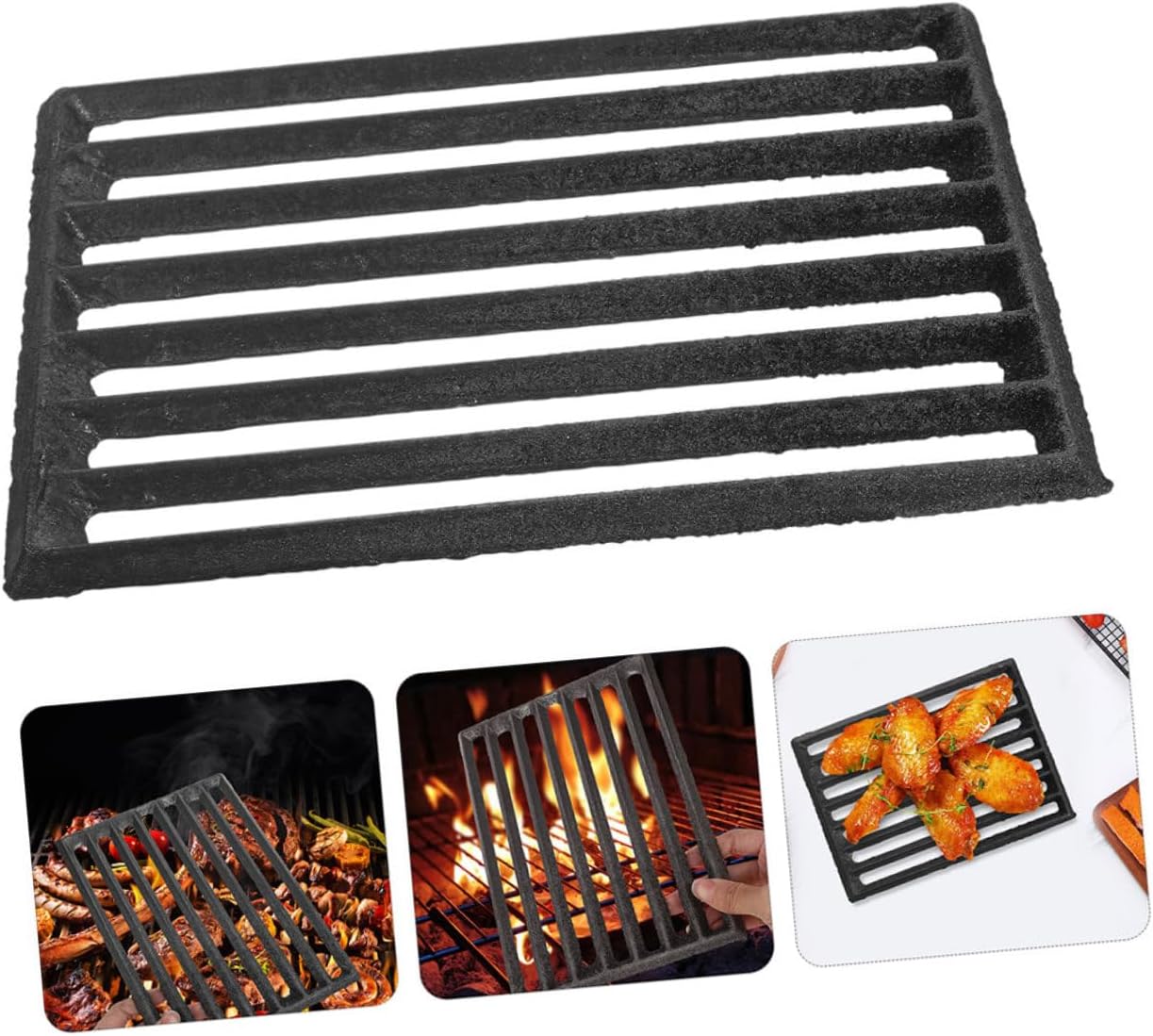 Iron Fire Grate for Outdoor Barbecue Stove Grate for Camping and Fireplace Use High Load Capacity Efficient Burning Experience