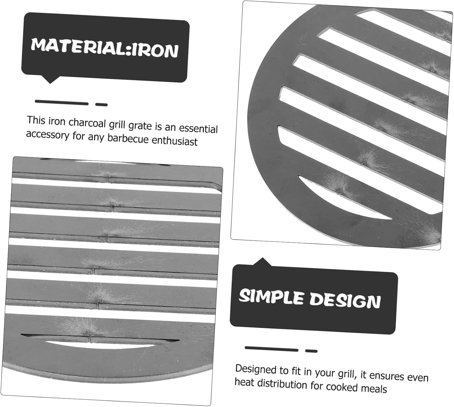 Iron Fire Grate for Charcoal Grill Replacement 145mm