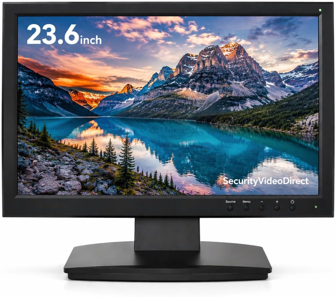SVD 23.6" Super HD 5MP Security Monitor, Direct BNC for HD-TVI/AHD/CVI