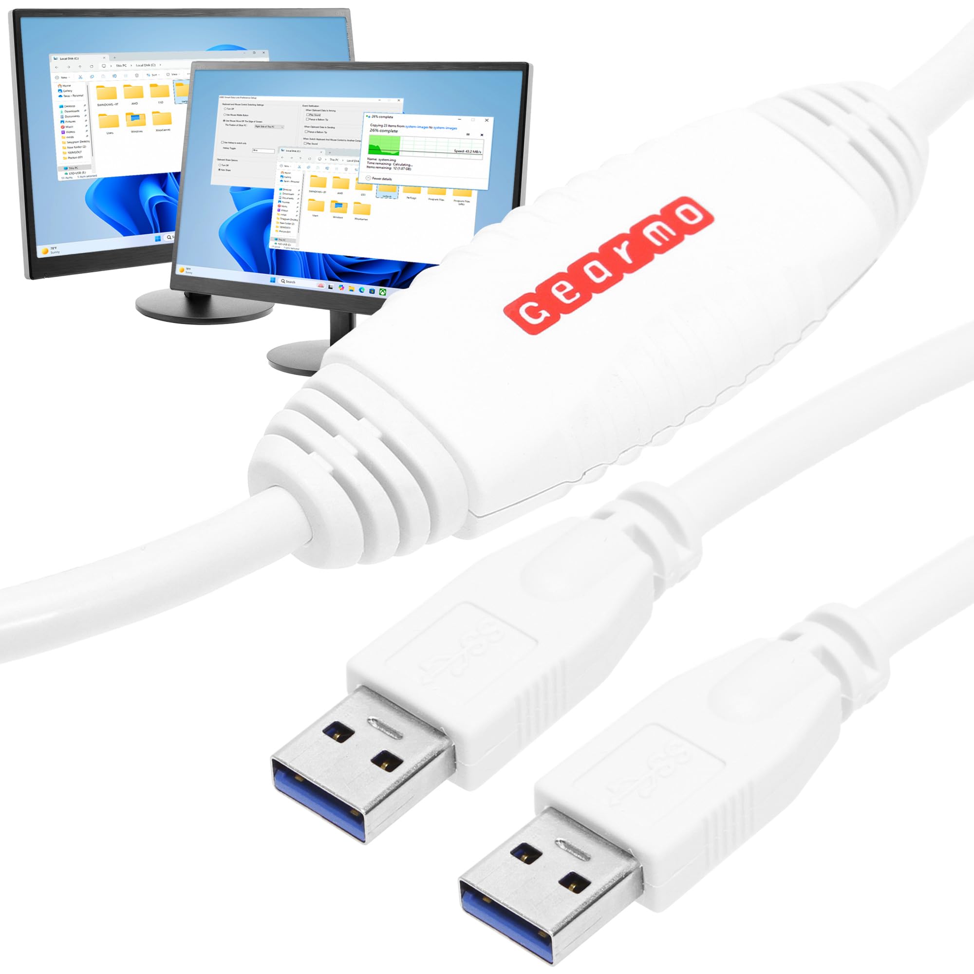 GearMo® Driverless USB 2.0 Data Transfer Cable for Windows 8 / 7 / VISTA & XP