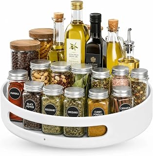 Lazy Susan Gewürzregal 30 cm, 360° drehbar (Weiß)