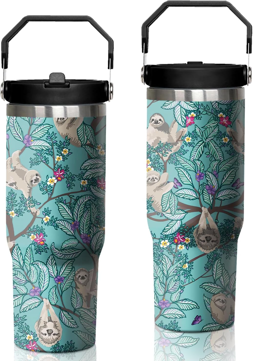 30oz Music Teacher Gifts Tumbler with Handle and Flip Straw for Women Men, Birthday Gift, Insulated Stainless Steel Cup with Lid, Reusable Travel Coffee Mug Water Bottle