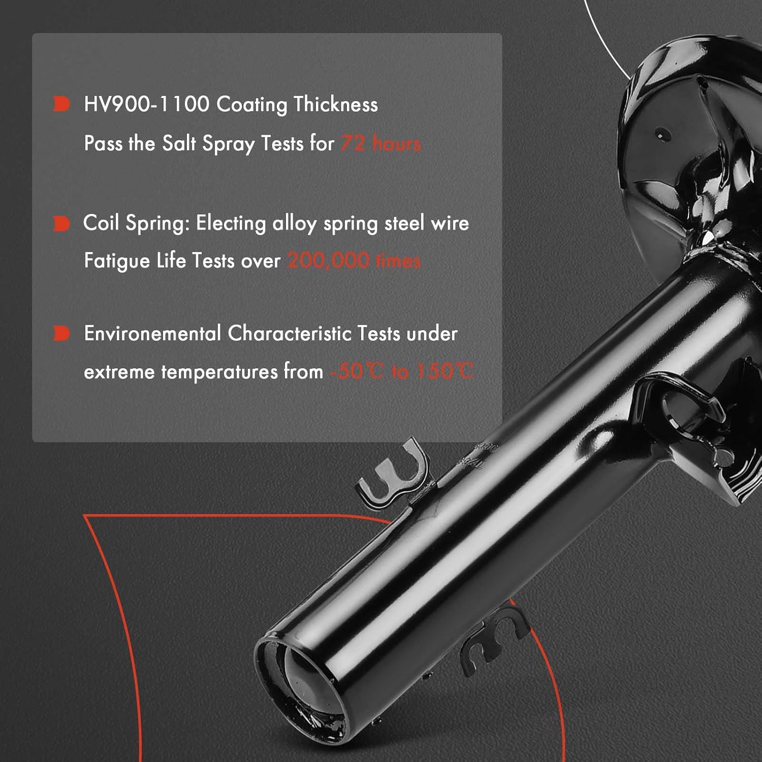 A-Premium Front Pair (2) Complete Strut and Coil Spring Assembly Compatible with BMW X3 2004-2010, Driver and Passenger Side