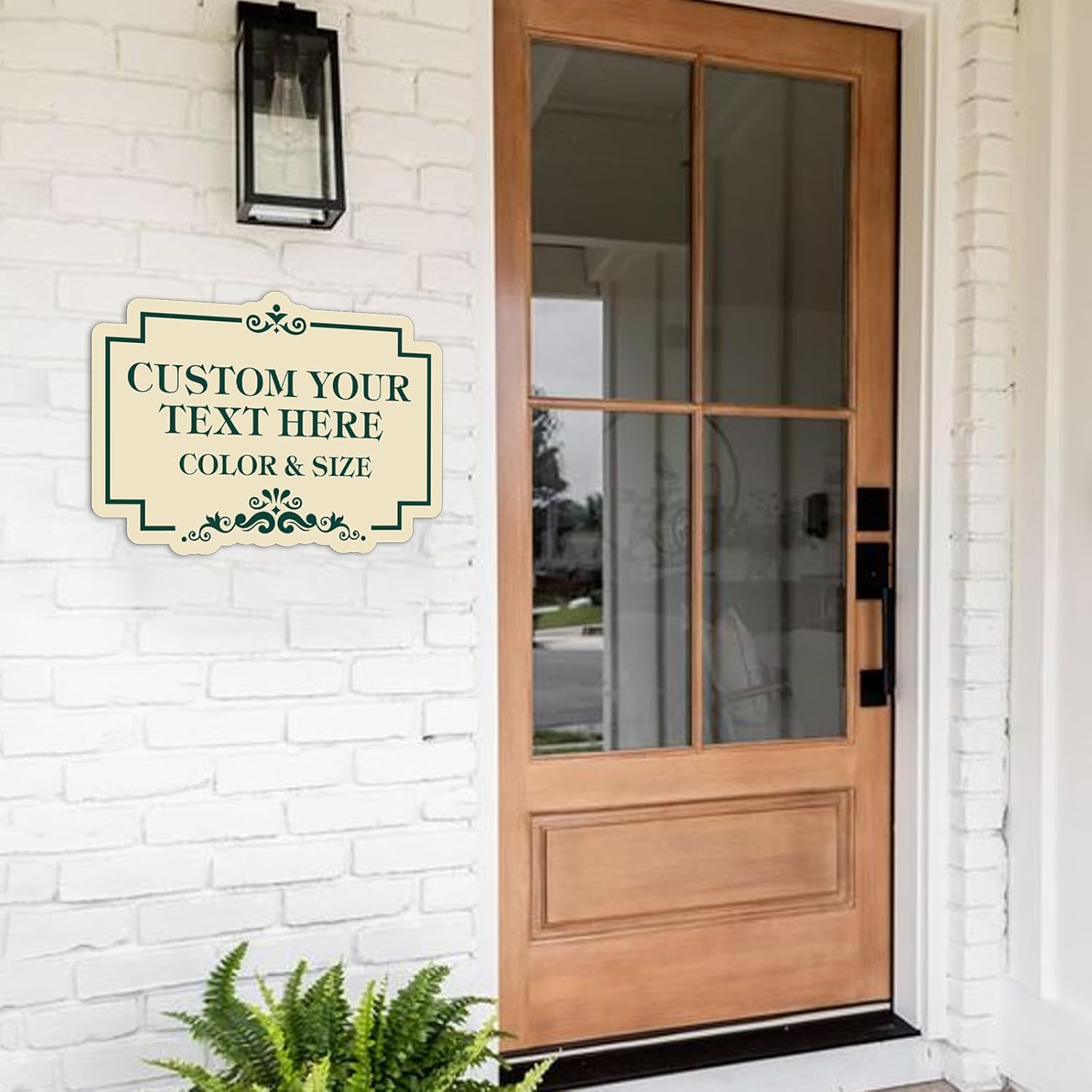 Custom Sign Outdoor Metal - Personalized Sign for Outside House,Deliver Delivers,Road,Pool,Yard,Garden,Porch,Backyard,Business,Fade Resistant Highly Visible 12 x 8 inch