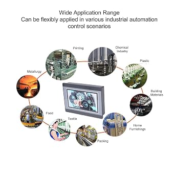 4.3in PLC HMI Touch Screen Programmable Logic Controller with ARM9 CPU - Industrial Automation Solution with MODBUS Support and Multiple Communication Ports