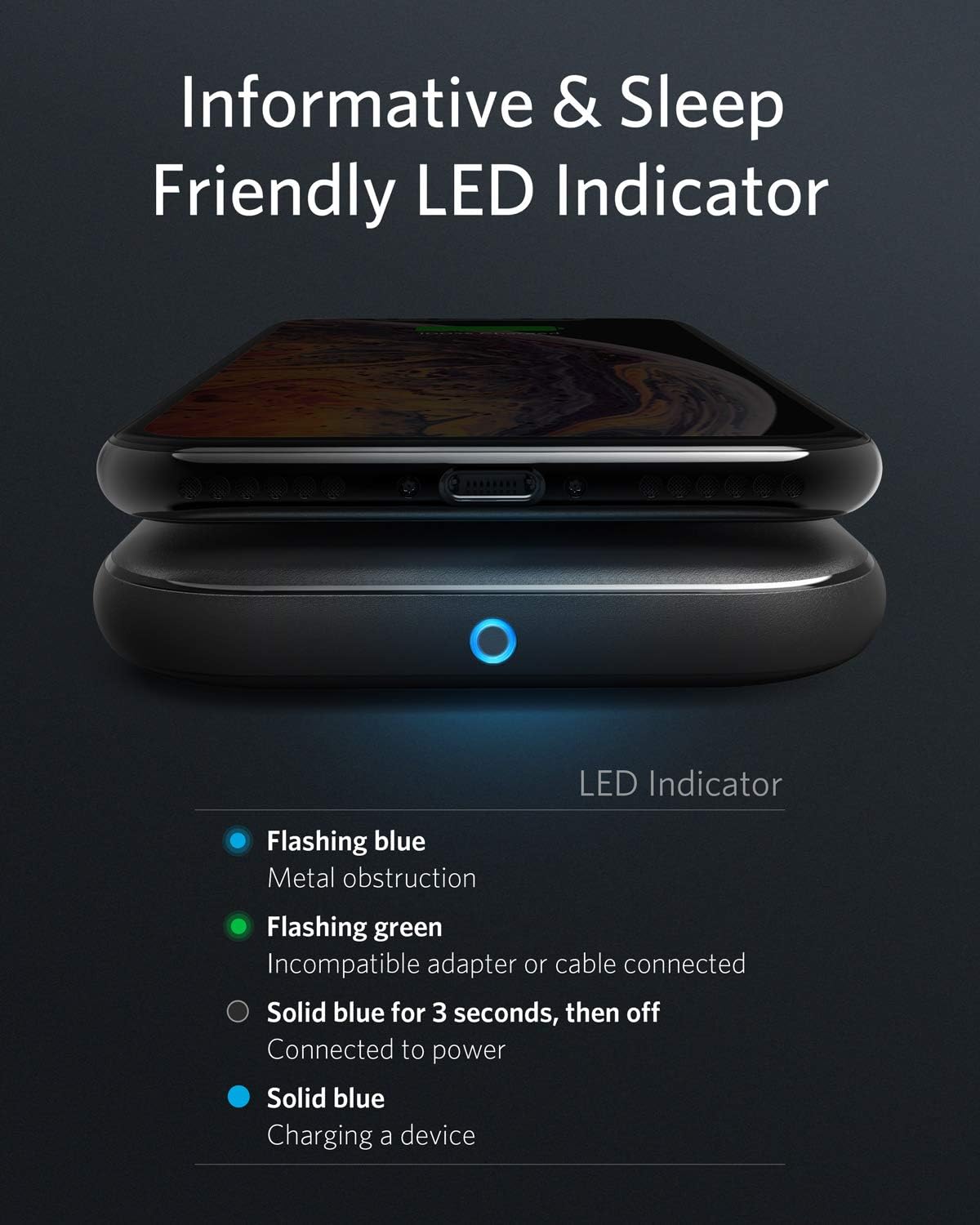 Discount 80% Anker Wireless Charger, PowerWave Base Pad, Qi-Certified, 7.5W for iPhone 11, 11 Pro, 11 Pro Max, X, Xs, Xr, Xs Max, 8, 8 Plus, 10W for Galaxy S20 S10, S9, S8, Note 10 Note 9 (No AC Adapter) Best Anker Wireless Charger, PowerWave Base Pad, Qi-Certified, 7.5W for iPhone 11, 11 Pro, 11 Pro Max, X, Xs, Xr, Xs Max, 8, 8 Plus, 10W for Galaxy S20 S10, S9, S8, Note 10 Note 9 (No AC Adapter)