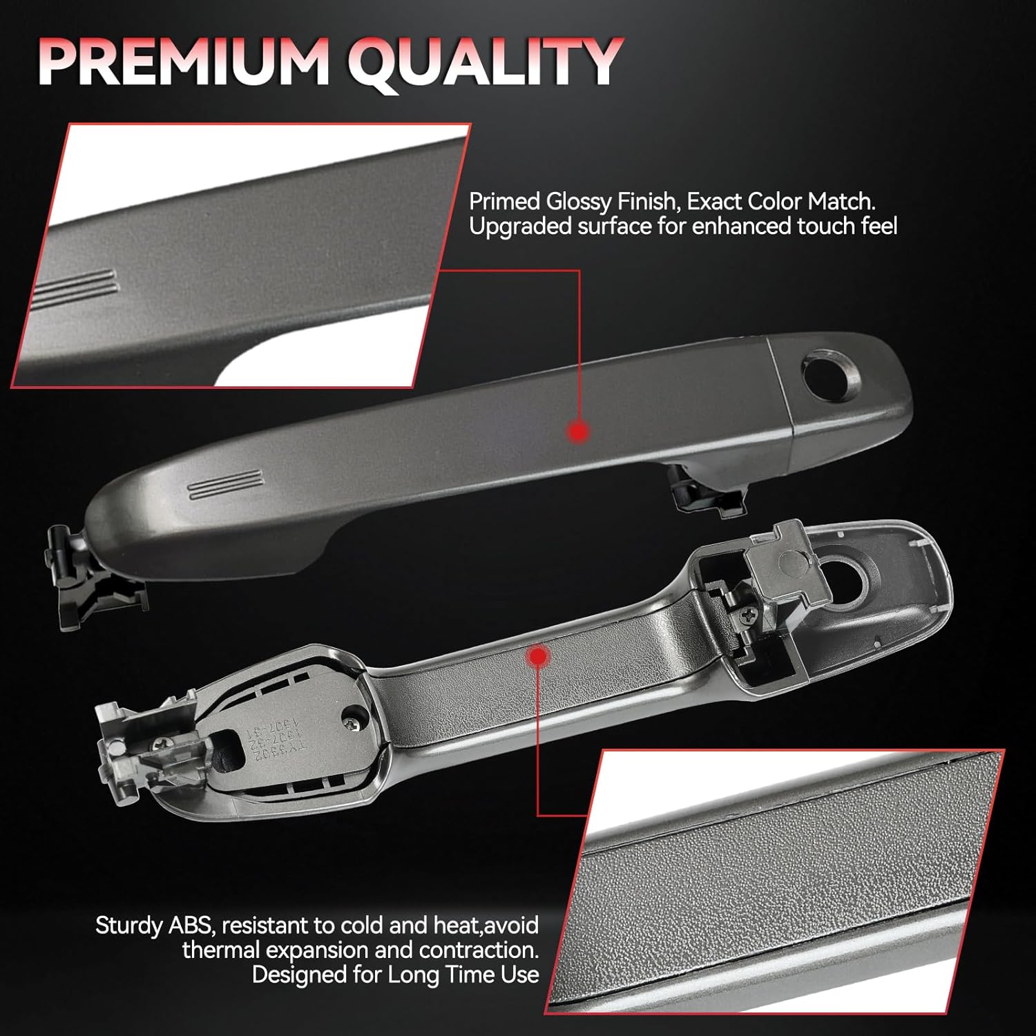 Exterior Door Handle for Toyota Camry 2012 2013 2014 2015 2016 2017 Front Left Driver Side Outside Door Handle Grey Replace# 69211-06090 69217-06370