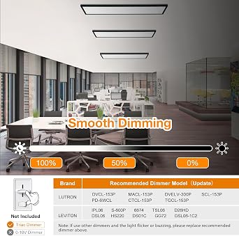6-Pack Black 1x4 LED Flat Panel Light Surface Mount, 5000K-4000K-3000K Selectable & Triac Dimmable, Rectangular Flush Mount Ceiling Light for Kitchen Garage, 40W, 100-277V, ETL