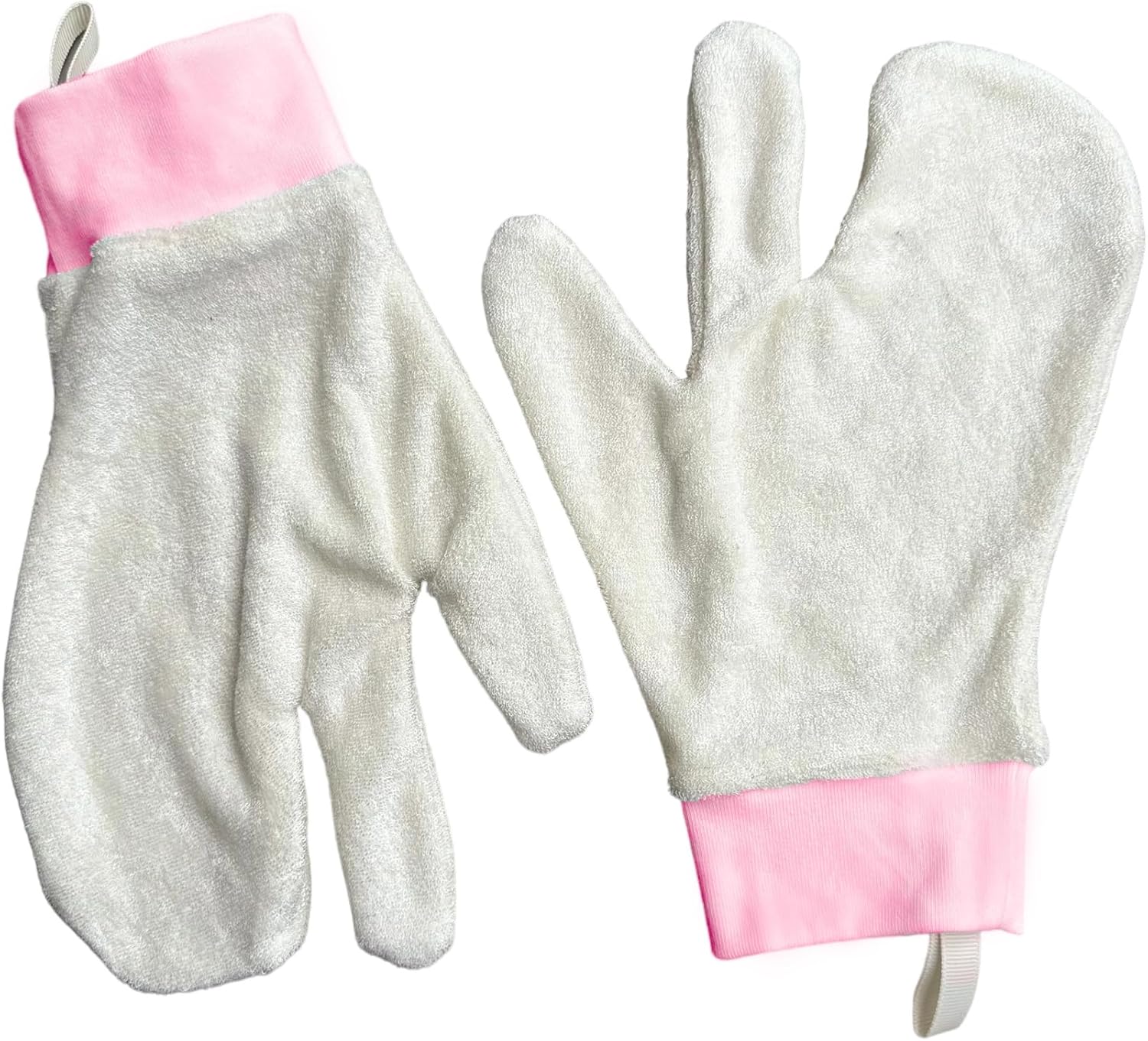 Nooks & Crannies Organic Bamboo Wash Mitt - Newborns, Babies, Toddlers, Sensitive Skin Washcloth, Easy Washing Cotton Candy Pink