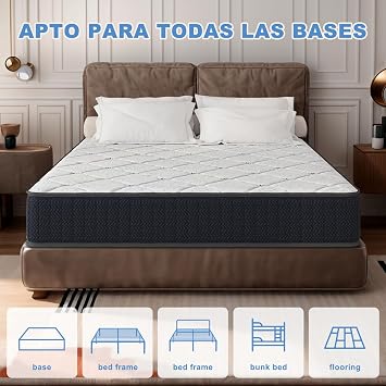 10 Inch Full Hybrid Mattress in a Box, Medium Firm Memory Foam