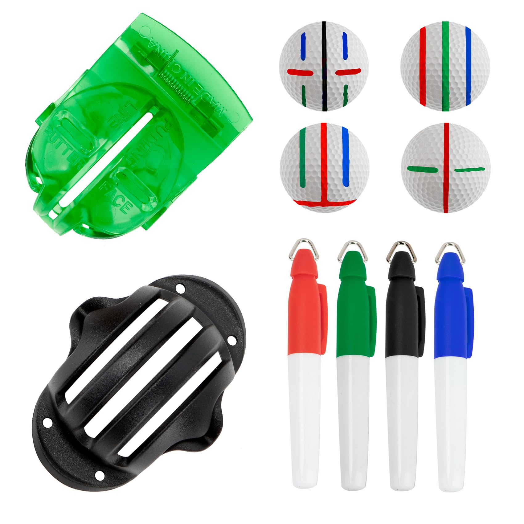 Herramienta de Alineación para Golf, 6 Piezas, Marcadores de Línea de Pelota