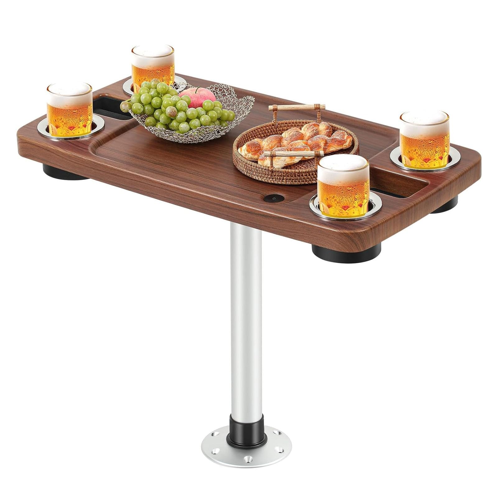 Tavolo da Barca con Gambe Staccabili, Design Impermeabile e Leggero, Ideale per Uso Esterno su Yacht e, 86,5x46 Cm