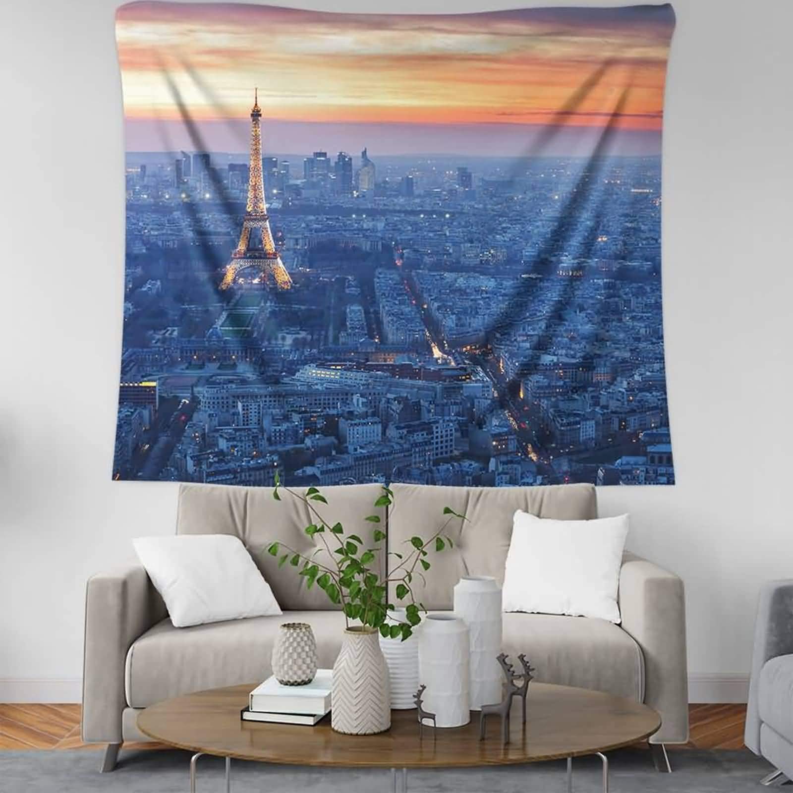 Tapisserie Paris Tour Eiffel 200x150cm pour décoration de salon