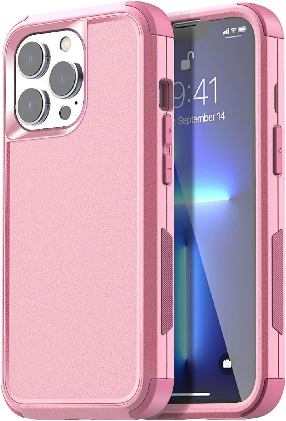 AICase Rugged Case for iPhone 13 Pro Max/12 Pro Max,Heavy Duty 3Layer Pocket