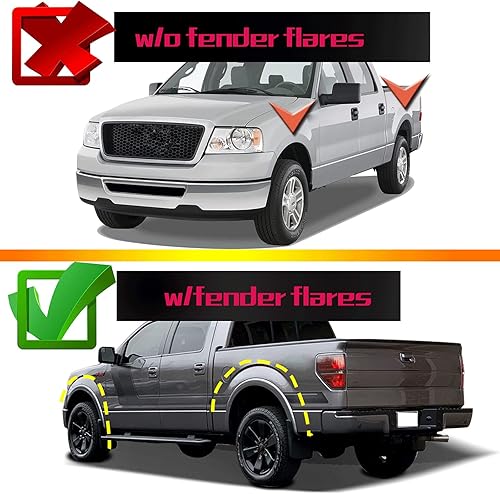 Miniatura 5 de A-Premium Juego de 4 solapas de barro, protectores de salpicaduras, guardabarros con kits de herrajes, accesorios compatibles con Ford F-150