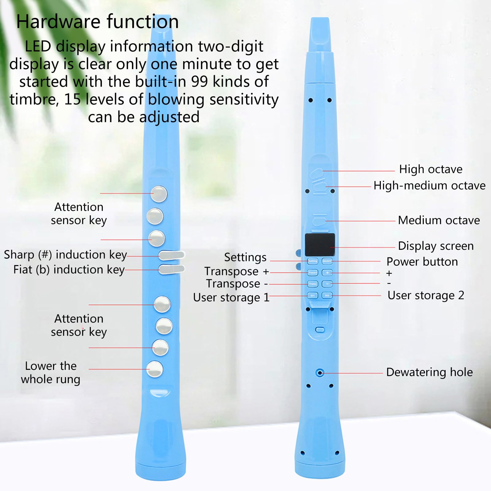 Amazon | ブローパイプ サックス フルート 吹奏楽器 MIDI Out