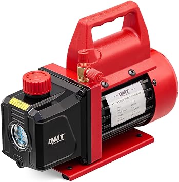 Orion Motor Tech Vacuum Pump, 4.5 cfm 1/3 hp HVAC Single Stage Vacuum Pump for R12 R22 R134a R410a R502, Auto AC Vacuum Pump Kit for Automotive Air Conditioner Resin Degassing & More