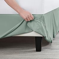 Vista 24 de Nestl - Falda plisada de cama de fácil ajuste, con caída a medida de 14 pulgadas, microfibra suave de doble cepillado, con calidad de hotel