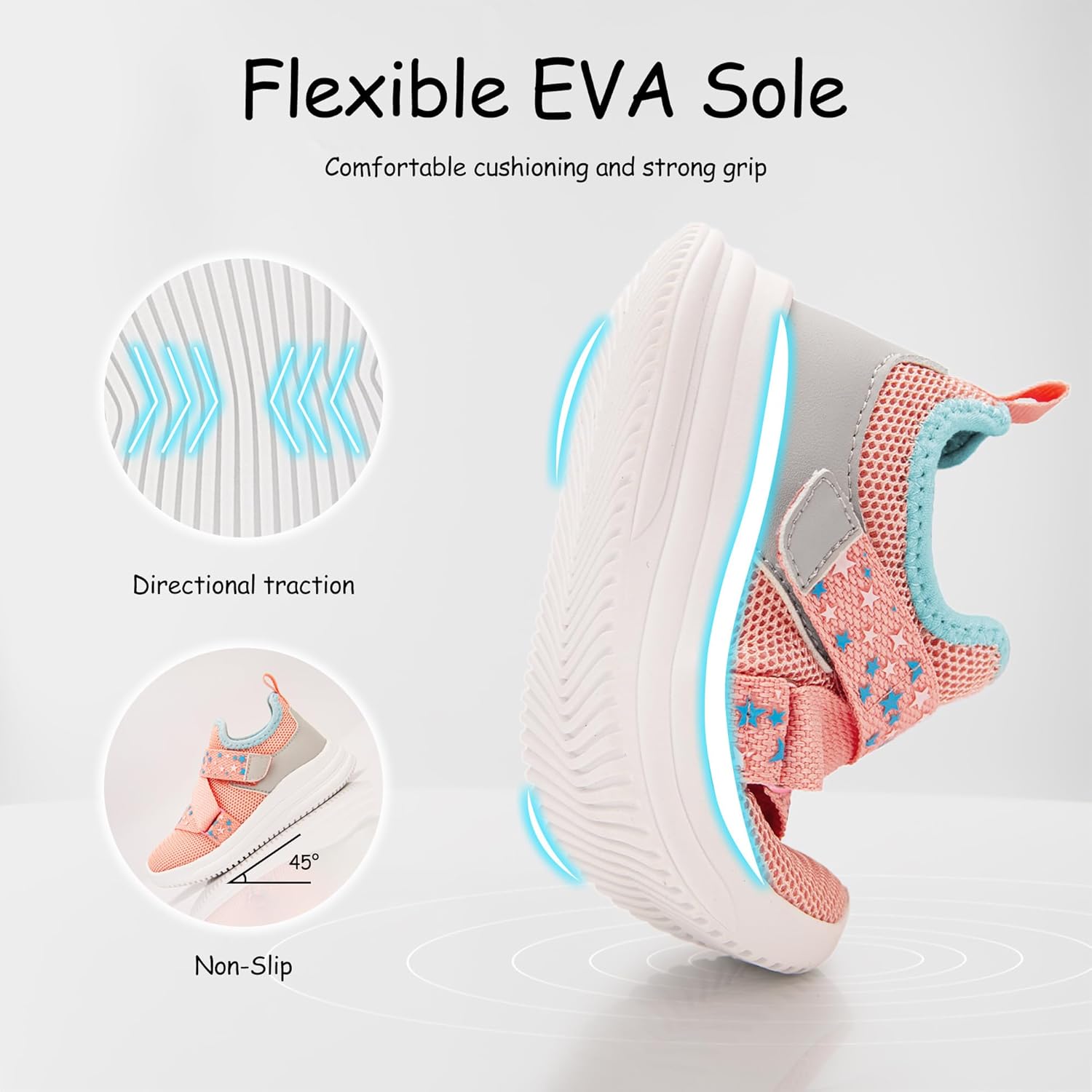 SKYWHEEL Toddler Boys Girls Tennis Shoes Kids Slip On Sneakers Lightweight Breathable Mesh Walking Running Sports Athletic Shoes for Little Kids - Image 5