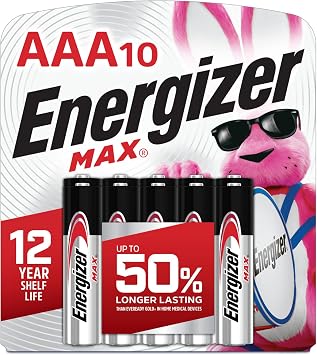 Energizer MAX AAA Batteries 10 Pack, Triple A Alkaline Batteries