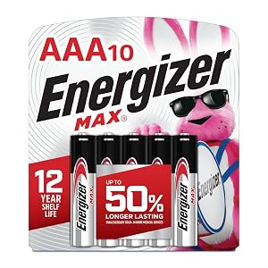 Energizer MAX AAA Batteries 10 Pack Triple A Alkaline Batteries