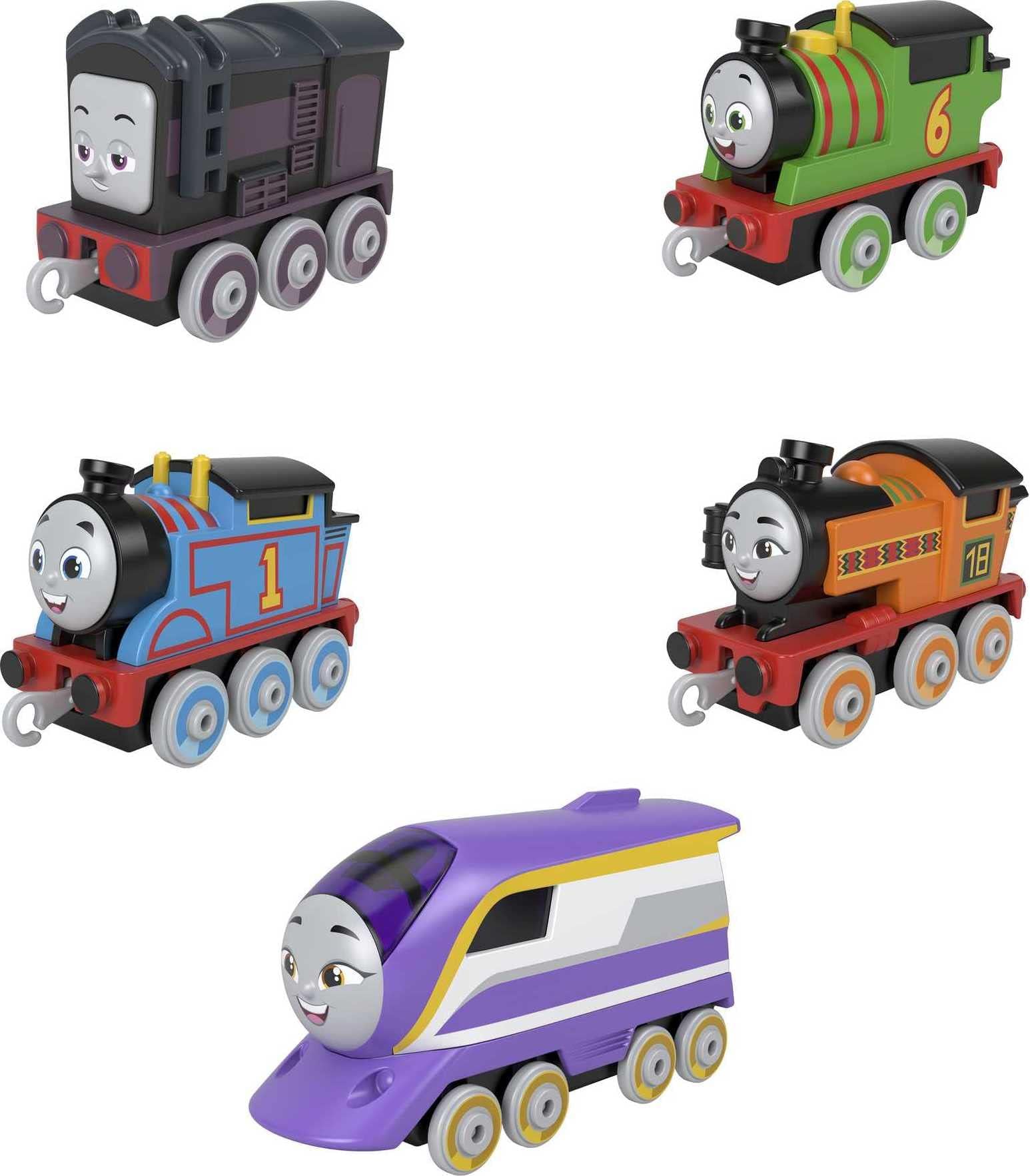 THOMAS & FRIENDS Diecast Toy Trains Adventures Engines Pack, Set of 5 Push-Along Vehicles for Preschool Pretend Play Kids Ages 3+ Years