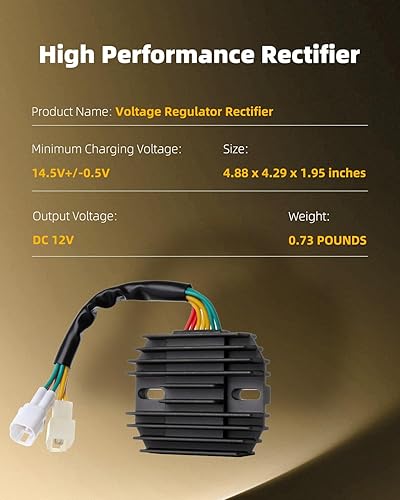 Miniatura 3 de OCPTY Regulador de voltaje rectificador compatible con 2002 para Arctic 375 2001-2008 para Arctic 400 2000-2009 para Arctic 500 2007-2009 para