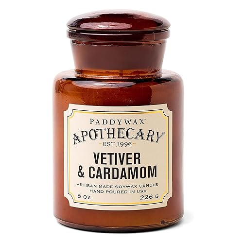 Paddywax Artisan Apothecary Scented Candle with Lid in Reusable Glass