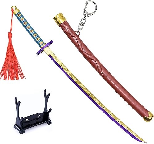 Miniatura 1 de Larmuroki 6 inches Anime Katana Sword, Comes with a Acrylic Figure Keychain, 10 inches Katana Sword Comes with a Sword Stand