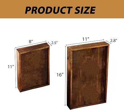 Custom Adventure Shadow Box with Top Loading for Keepsakes Memento Storage Display