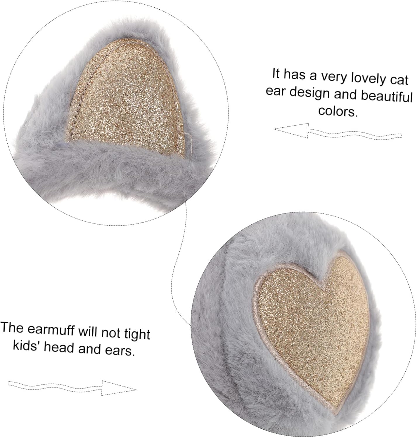 Didiseaon Cat Ears Earmuffs Winter Ear Muffs for Men Earmuff for Ear Puff Ear Warming Warmer Ear Covers for Cold