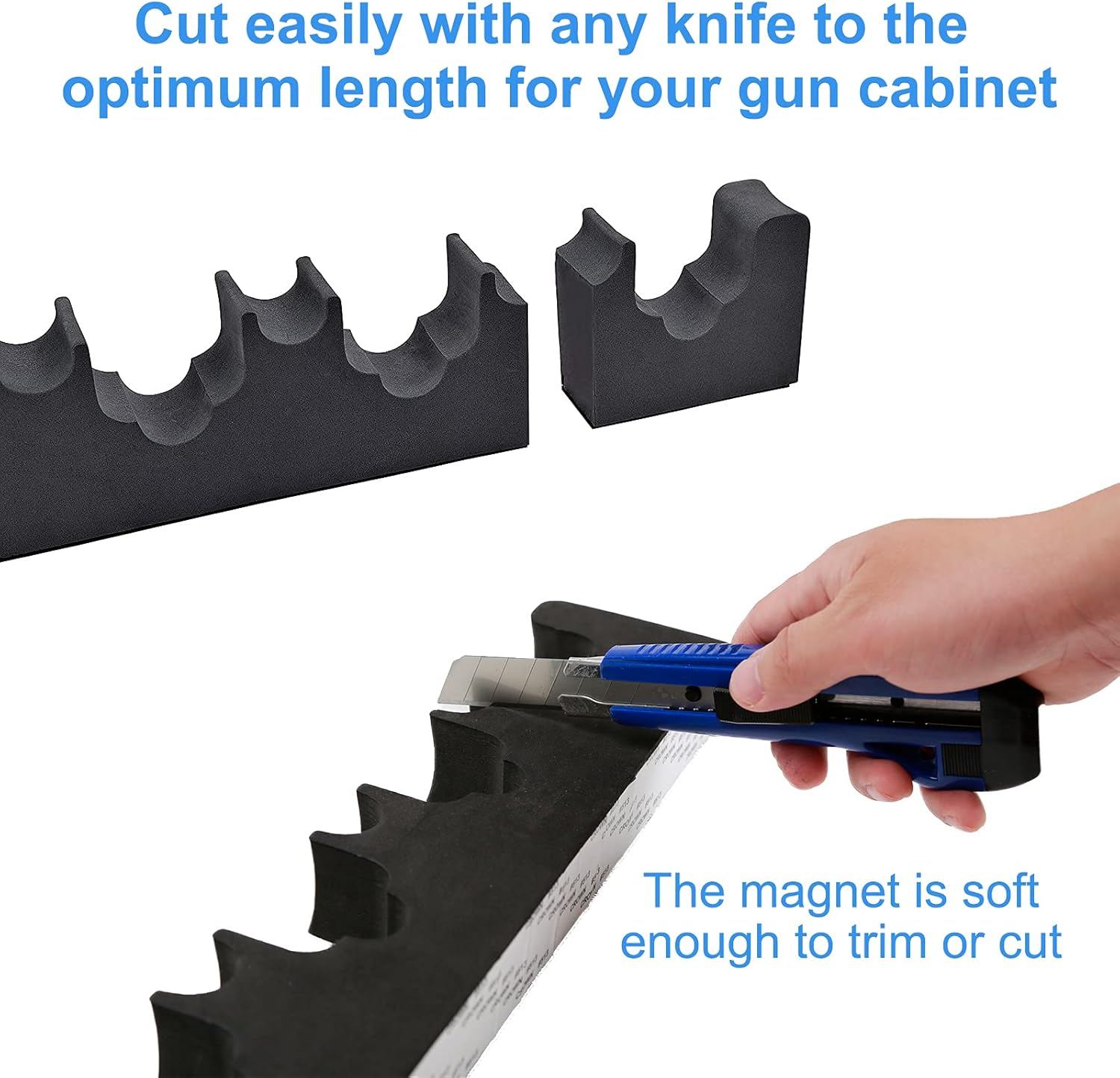 Aolamegs 2 Pack Gun Rack for Gun Storage, Foam Material with Magnetic Strip and Hook Strip,Gun Safe Accessory for Rifles and Shotguns, Gun Holder for Gun Safe Cabinet Indoor Outdoor Wall Mount : Sports & Outdoors