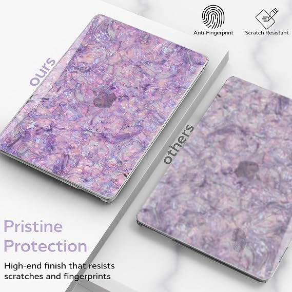 BELKA for MacBook Pro 13 inch Case M2 M1 2025 2024-2016, Shiny Purple Pearl