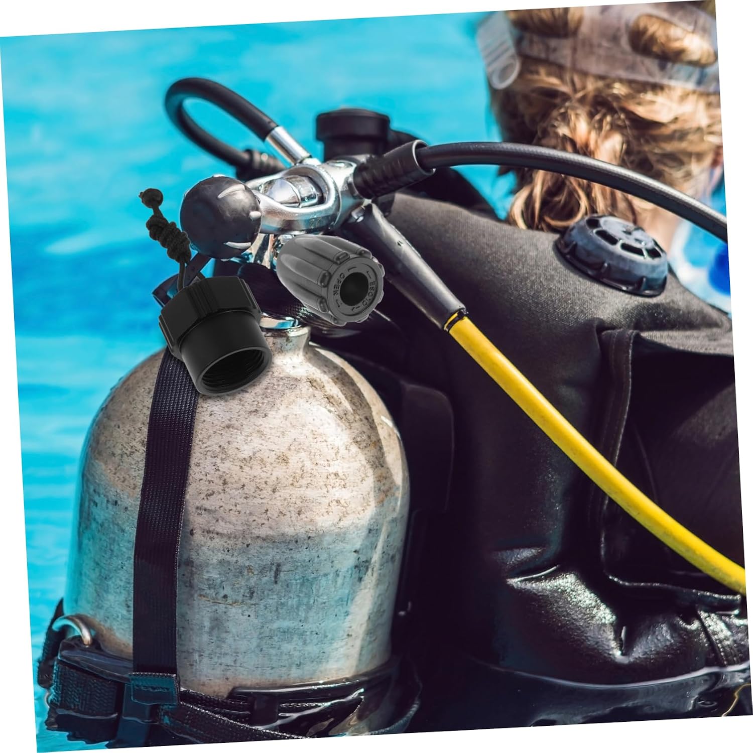 Toddmomy Scuba Tank Valve Attachment Practical Leakproof Design for Enhanced Safety Lightweight and Compact Replacement for Diving Cylinder Parts Compatible Various Tanks