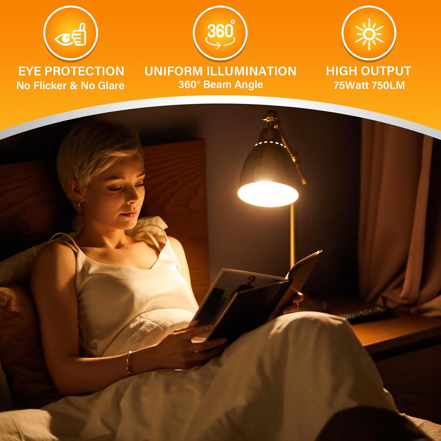 Lustaled JDE11 120V 75W Halogen Bulb,2700K Warm White Dimmable E11 Bulbs,T4 Mini Base JD Candelabra Bulb for Chandeliers,Ceiling Fan,Table Lamps, Cabinet Lighting-4 Pack