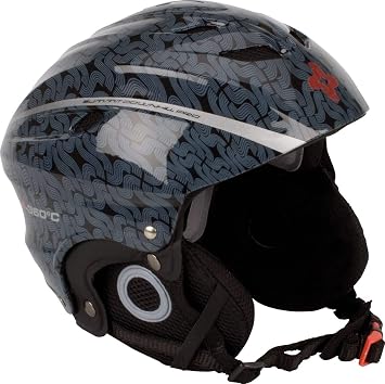 Schreuders Sport Unisex Adult Summit Print Ski Helmet - Black, Small