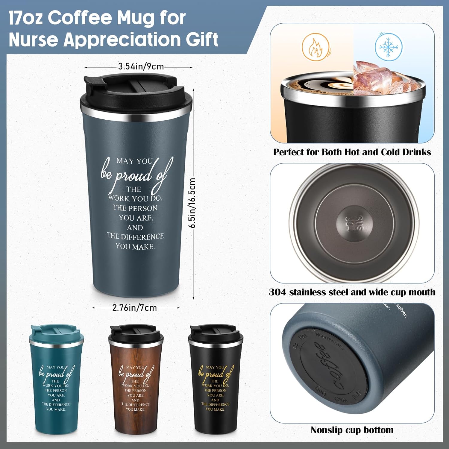 Pickmesh 12 Pcs Male Nurse Gifts Set 17 oz Coffee Tumbler A5 Leather Journal with Ballpoint Pen Nurse Appreciation Gift for Office Valentines Graduation Men Nursing CRNA Gifts (Mixed Color)