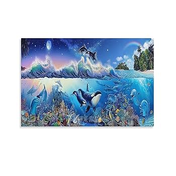 Amazon.co.jp: ラッセンアート 青い世界の海景画家、海のアート