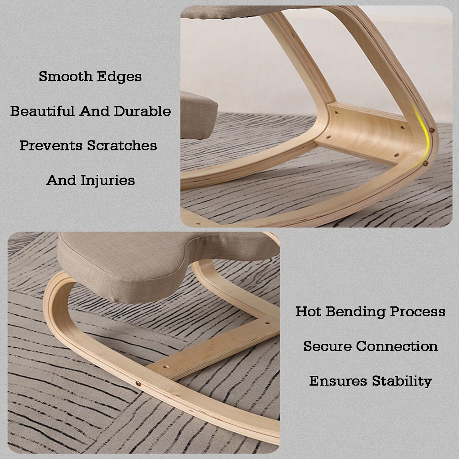 ADHD Chair,Kneeling Desk Chair,Comfortable Cushions,Orthopedic Correcting for Bad Backs Neck Pain Posture Leg Circulation(Style 3)