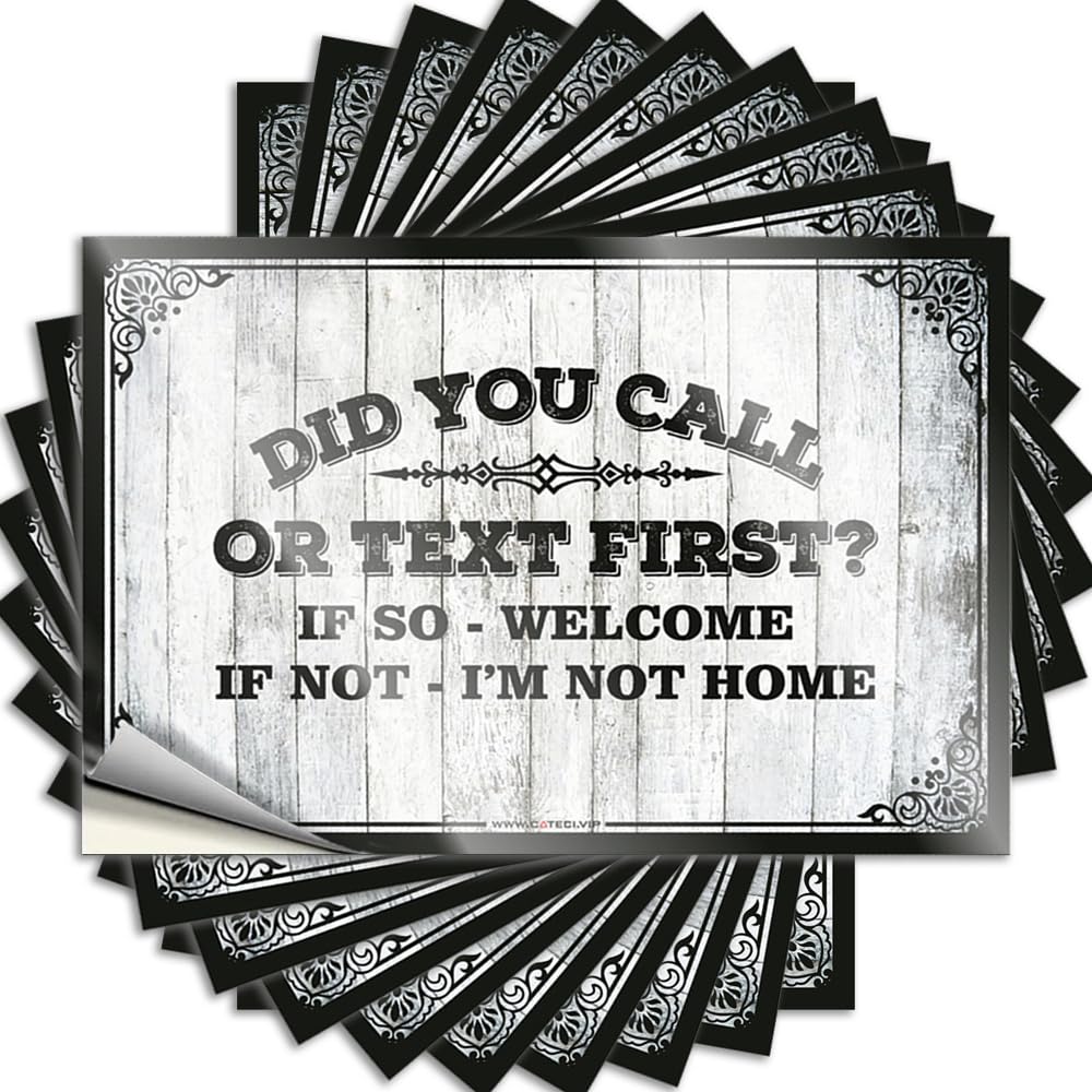 Did You Call Or Text First Tattoos Funny Decor Self Adhesive | Golden Water Vinyl Sticker Pack for Bike(12X18CM)