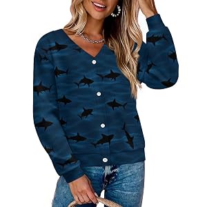 Womens Open Front Cardigans Long Sleeve V Neck Sweater Casual Knit Tops Fashion Outfits Clothes