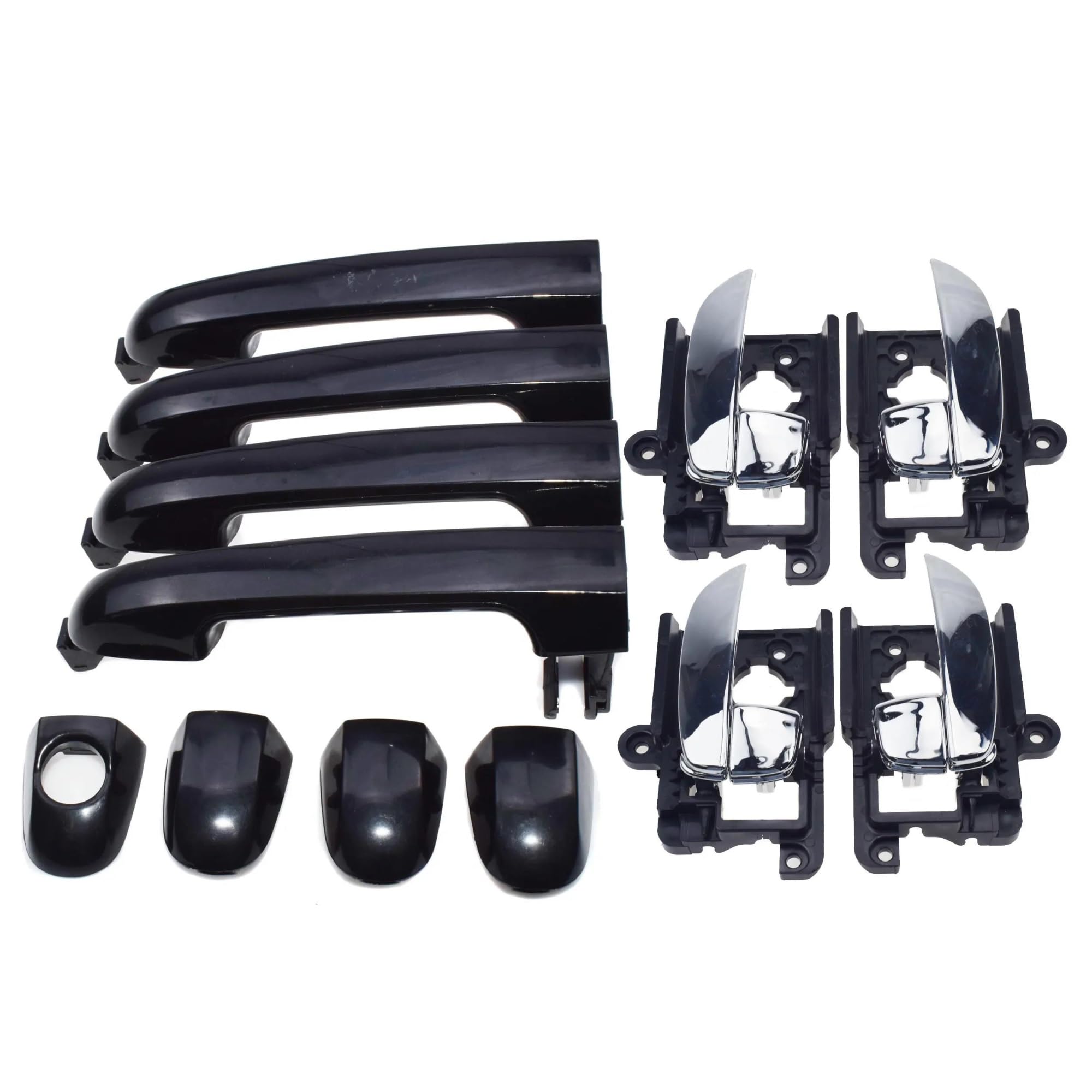 POQWERIQ Car Outside Exterior & Inside Interior Door Handle Front Rear Left Right for Hyundai for Elantra 2.0L 2007 2008 2009 2010