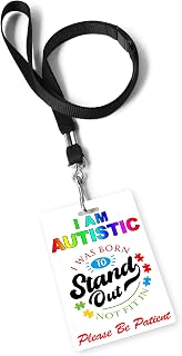 Born to Stand Out Autistic Autism Hidden Disability Information Card Lanyard (Card Only)