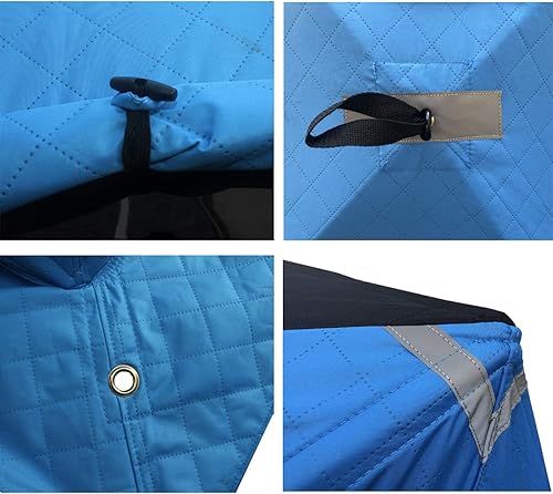 Miniatura 7 de Nordic Legend - Regugio portátil para 4 a 9 personas, para pesca en hielo, con dos puertas grandes con sistema de protección de puerta Diamond