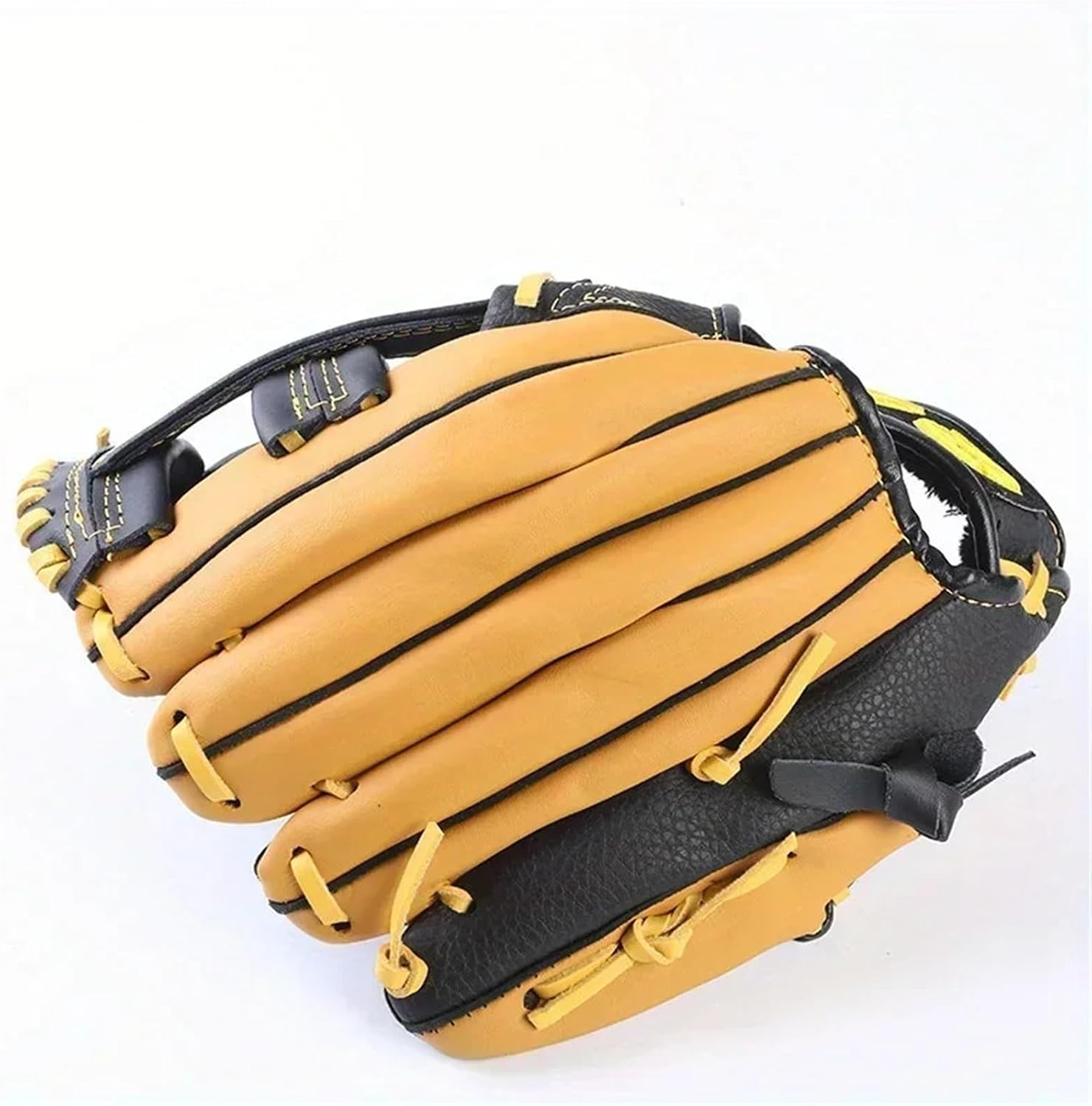 Double-Layer Cowhide Baseball & Softball Mitt, Throwing & Receiving Glove for Field Practice and Competitive Play