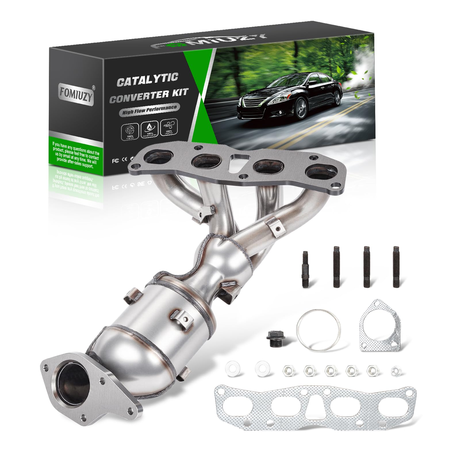 High Flow Front Catalytic Converter Kit Direct-Fit Nissan Altima 2007 2008 2009 2010 2011 2012 2013 2.5L Replaces 674-933 140E2-ZX31E(EPA Compliant)