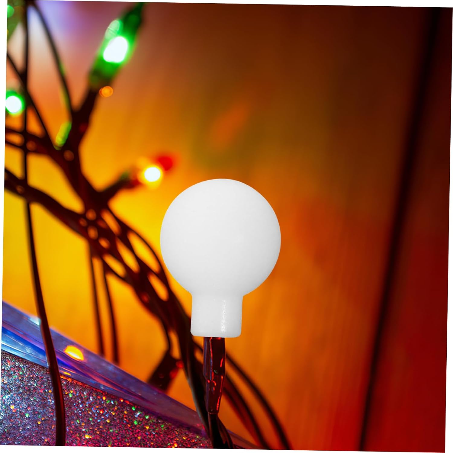 100pcs LED Globe Ball String Lights Covers Frosted Replacement Lampshade for Fairy Light Decoration 1.9cm Fixture Covers for Indoor Outdoor Parties